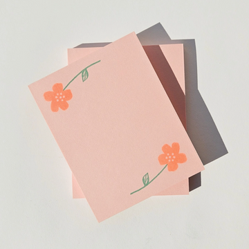 Flower Pair - Risograph A2 Notepad