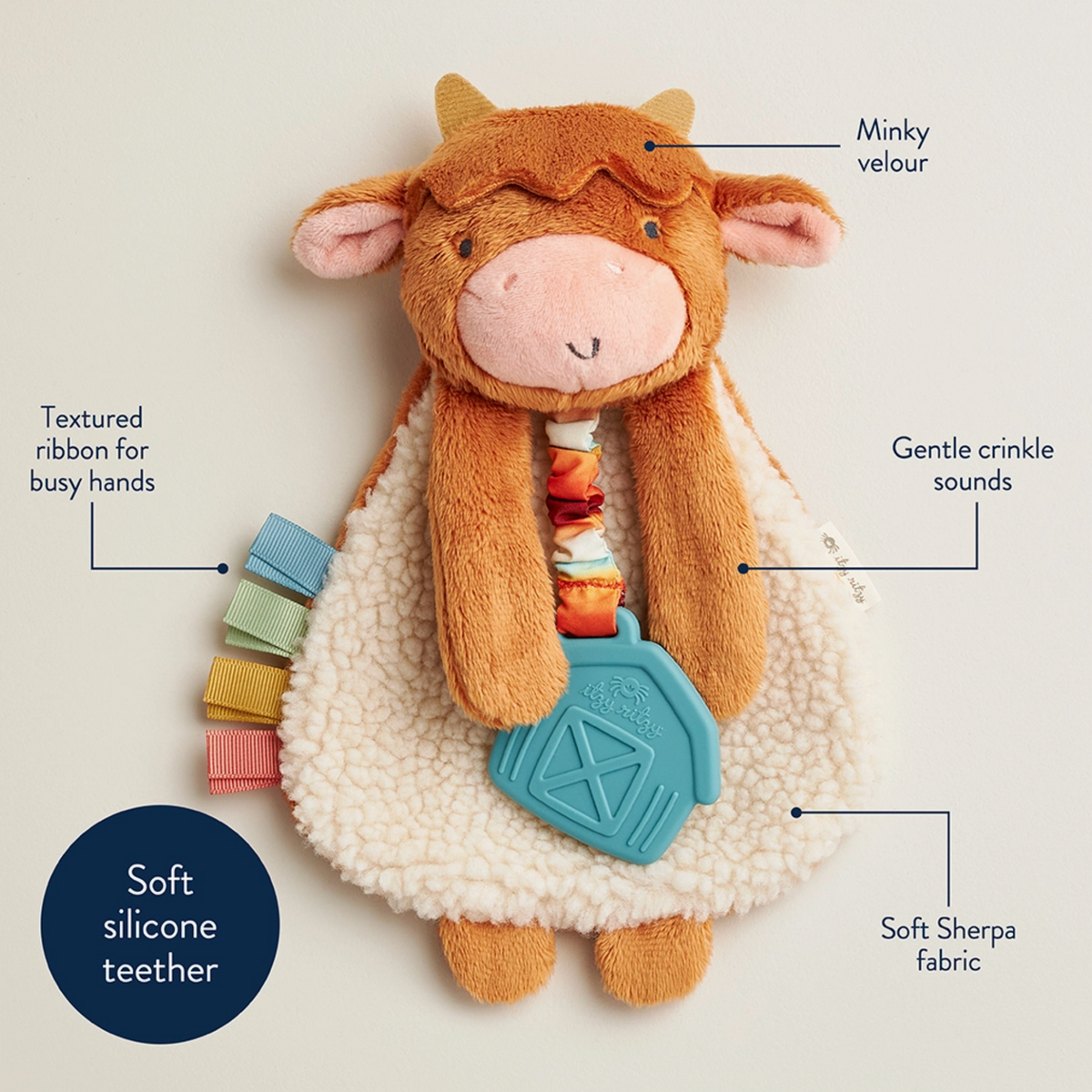 Itzy Friends Lovey? Plush Highland Cow