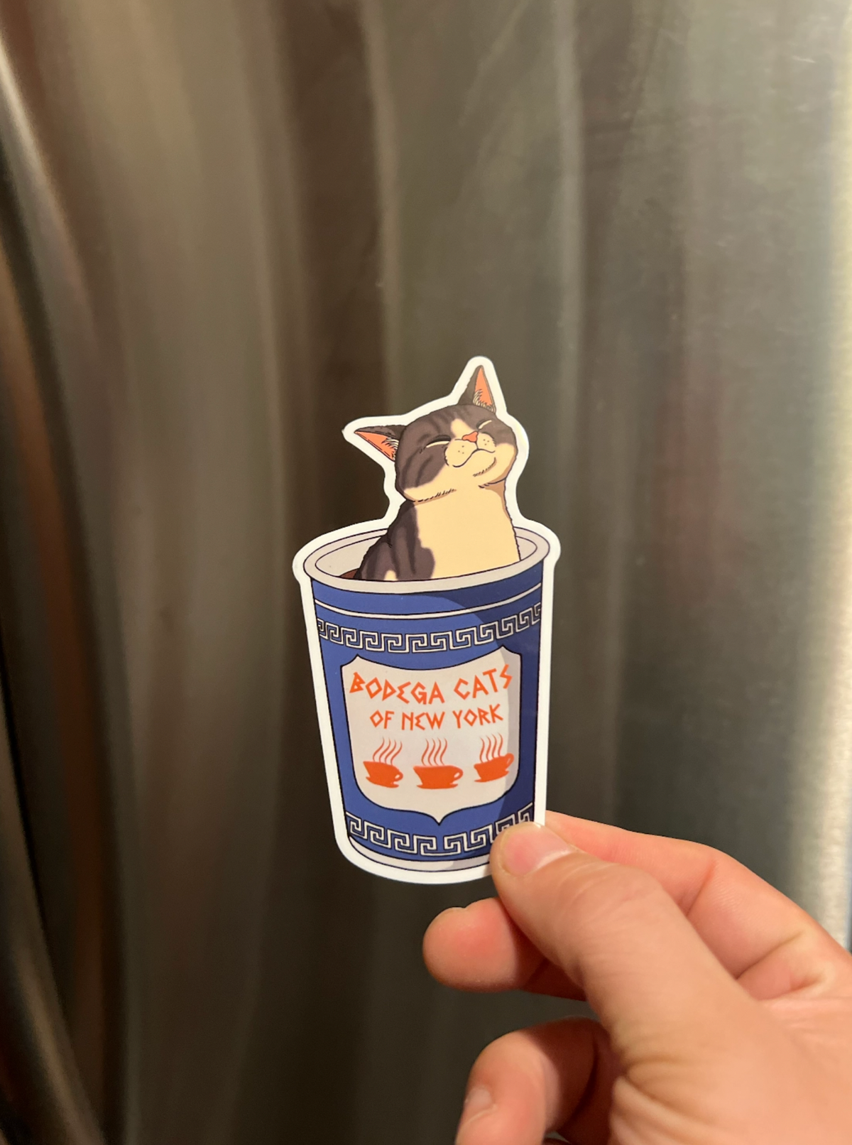 Bodega Cats of New York 4.5 Sticker (Cat Coffee Cup)