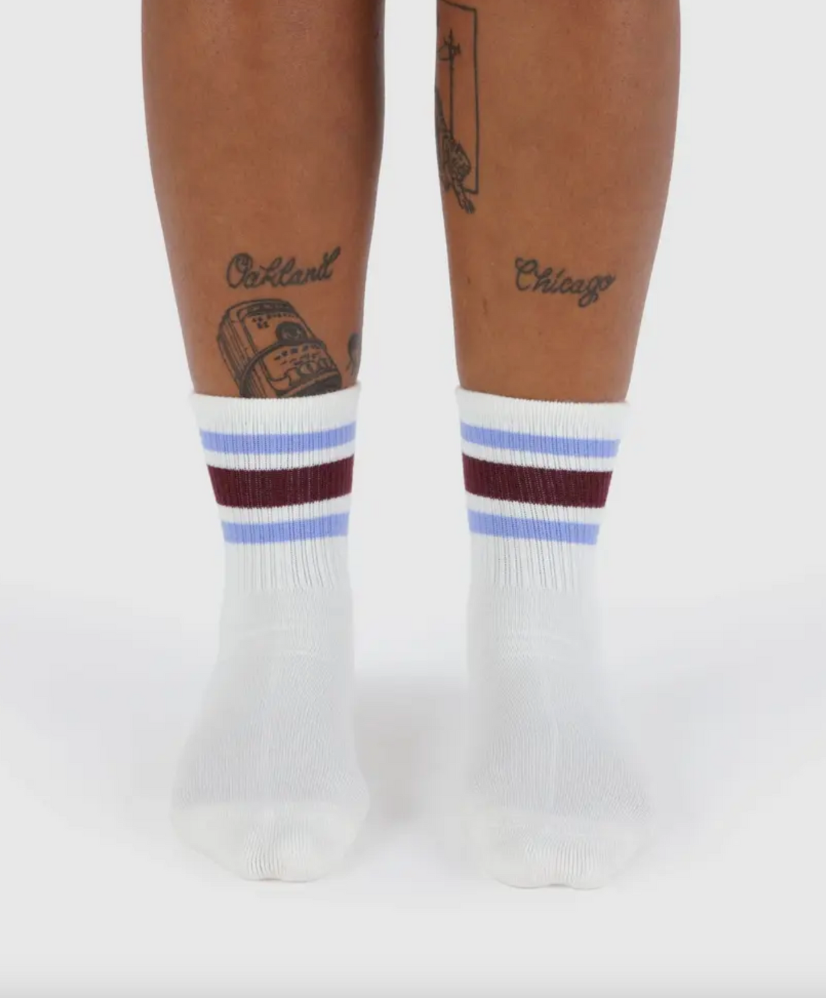Ribbed Sock - Ivory Stripe