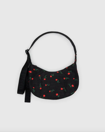 Small Nylon Crescent Bag - Painted Wildflower
