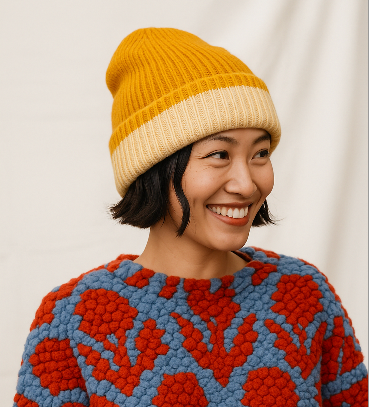 Knit Two Tone Beanie
