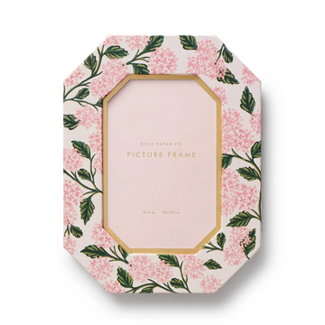 Pink Hydrangea Paper Wrapped Picture Frame