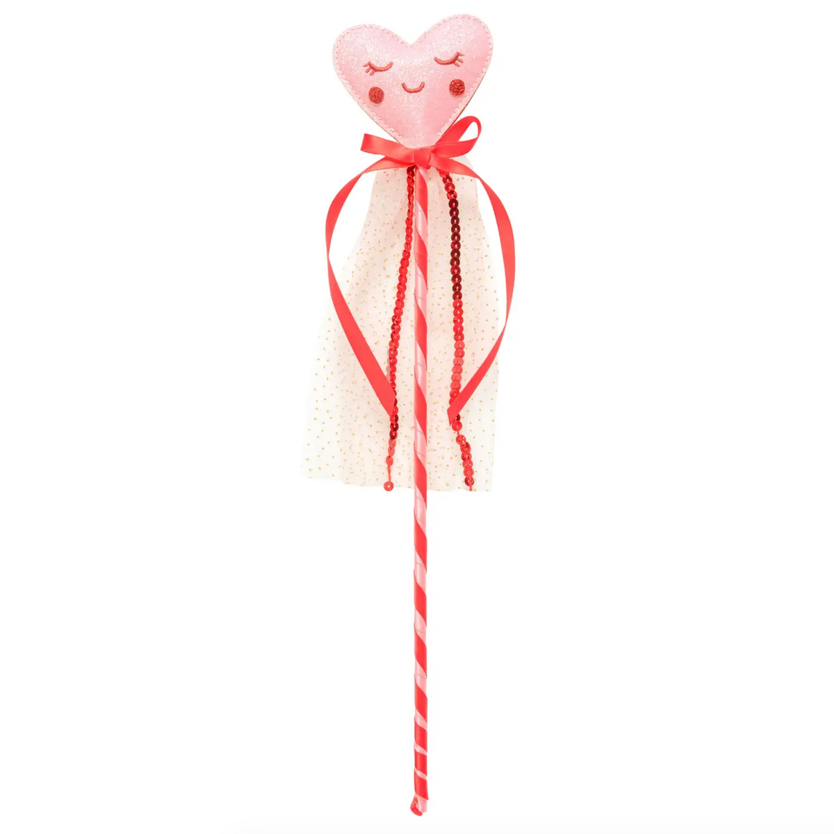 Pink Glitter Heart Wand