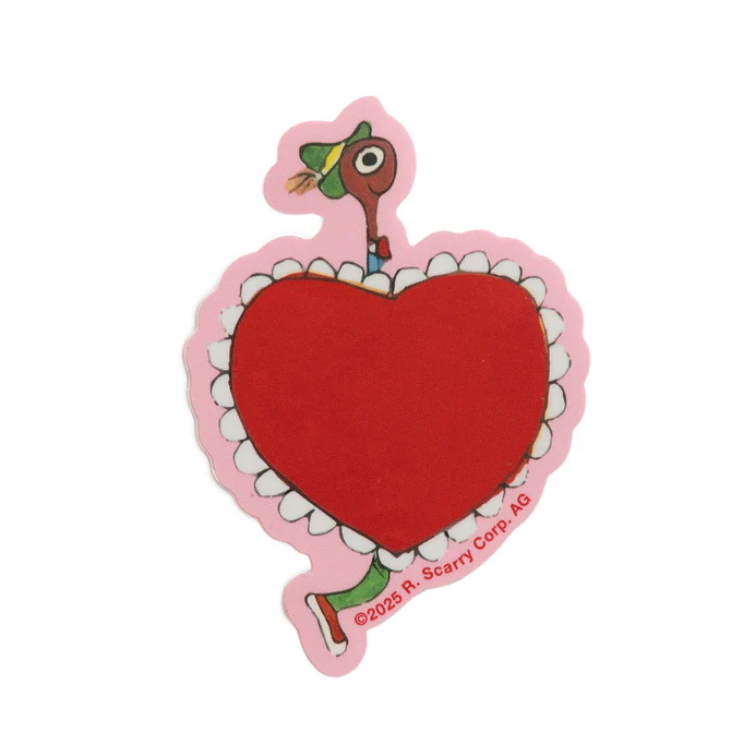 3P4 X Richard Scarry? Valentine - Lowly Heart Doily Sticker