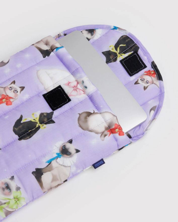 Puffy Laptop Sleeve 13/14 - Fancy Cats