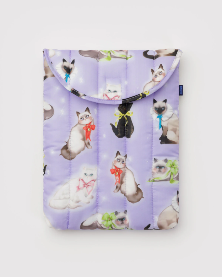 Puffy Laptop Sleeve 13/14 - Fancy Cats