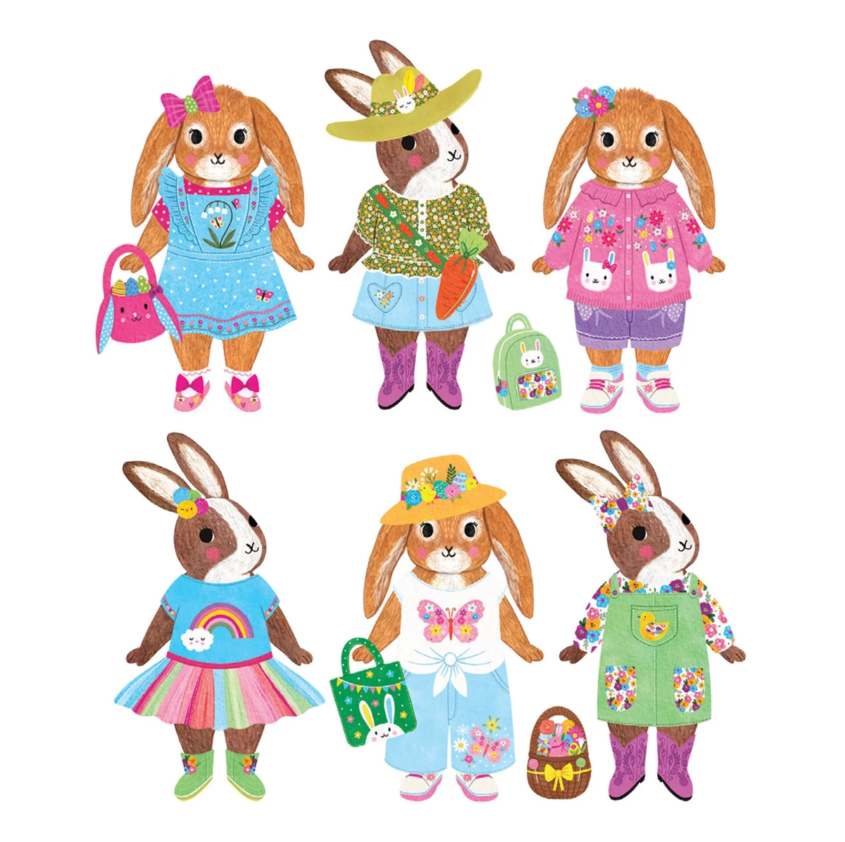 Garden Bunnies Magnetic Dress-Up