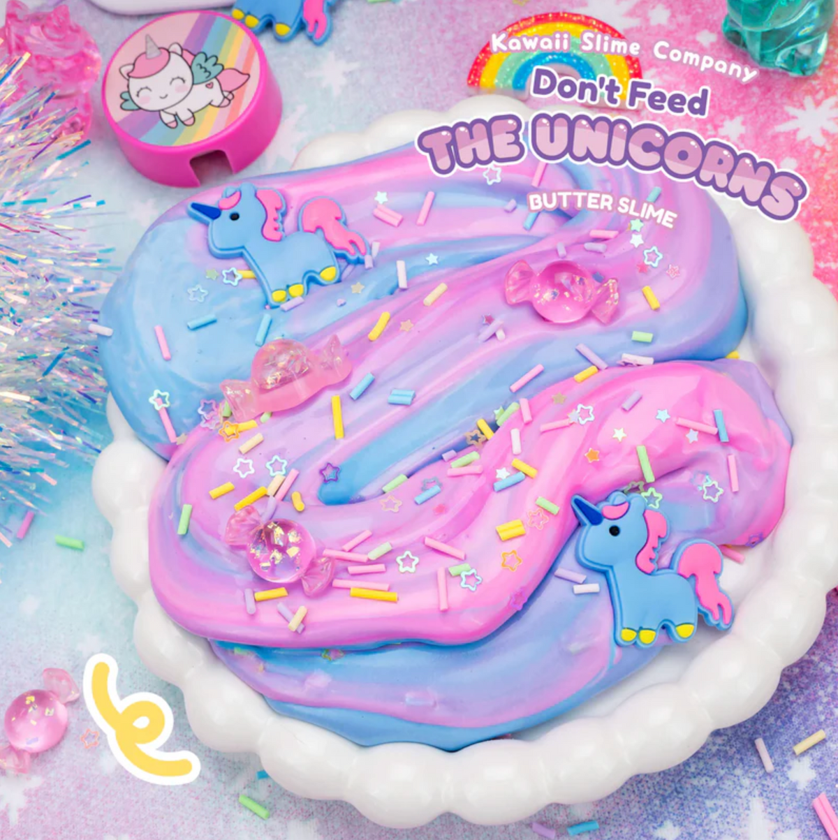 Don't Feed the Unicorns Butter Signature Dome? Slime