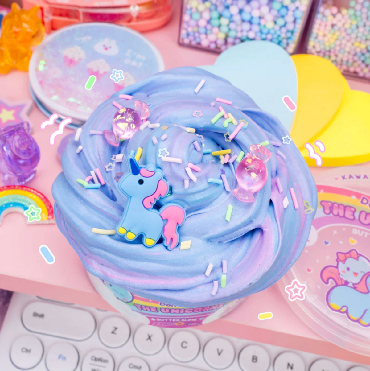 Don't Feed the Unicorns Butter Signature Dome? Slime