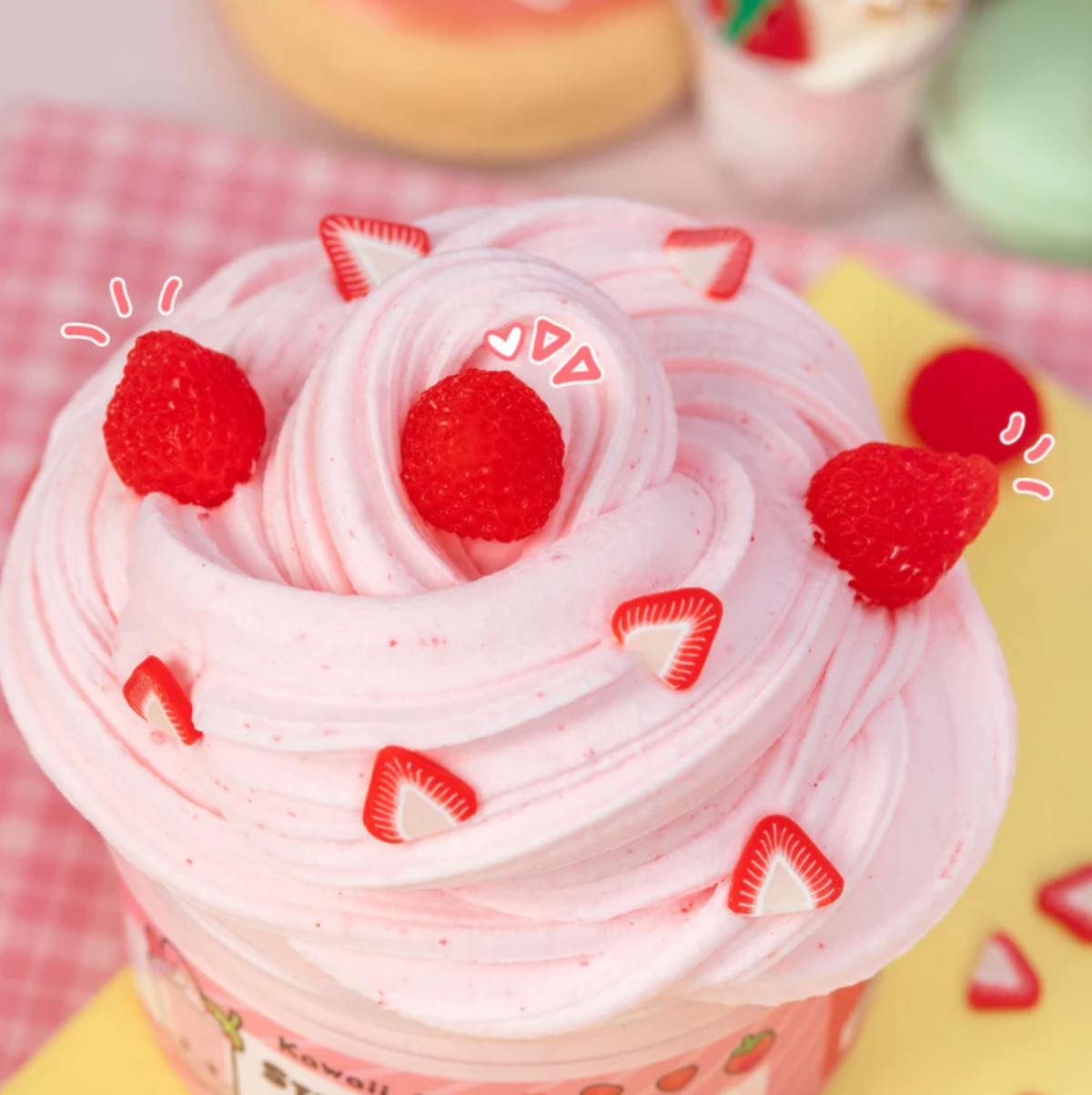 Strawberry Mousse Fluffy Butter Signature Dome? Slime