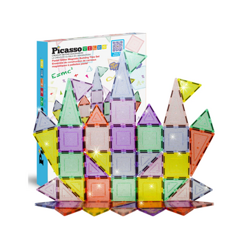 PicassoTiles 48pc Glitter Magnetic Tile