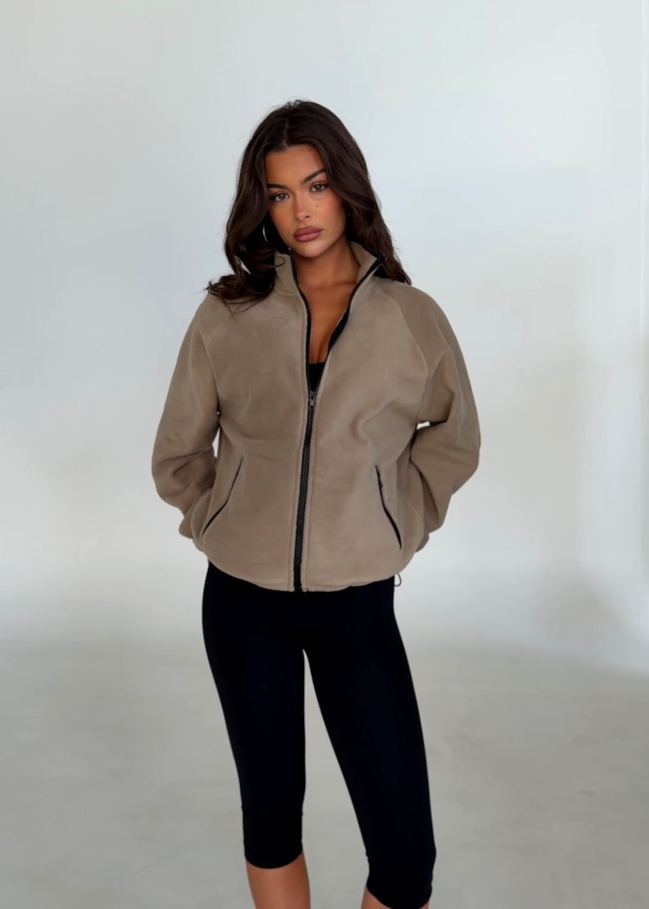 FLEECE ZIP - LATTE