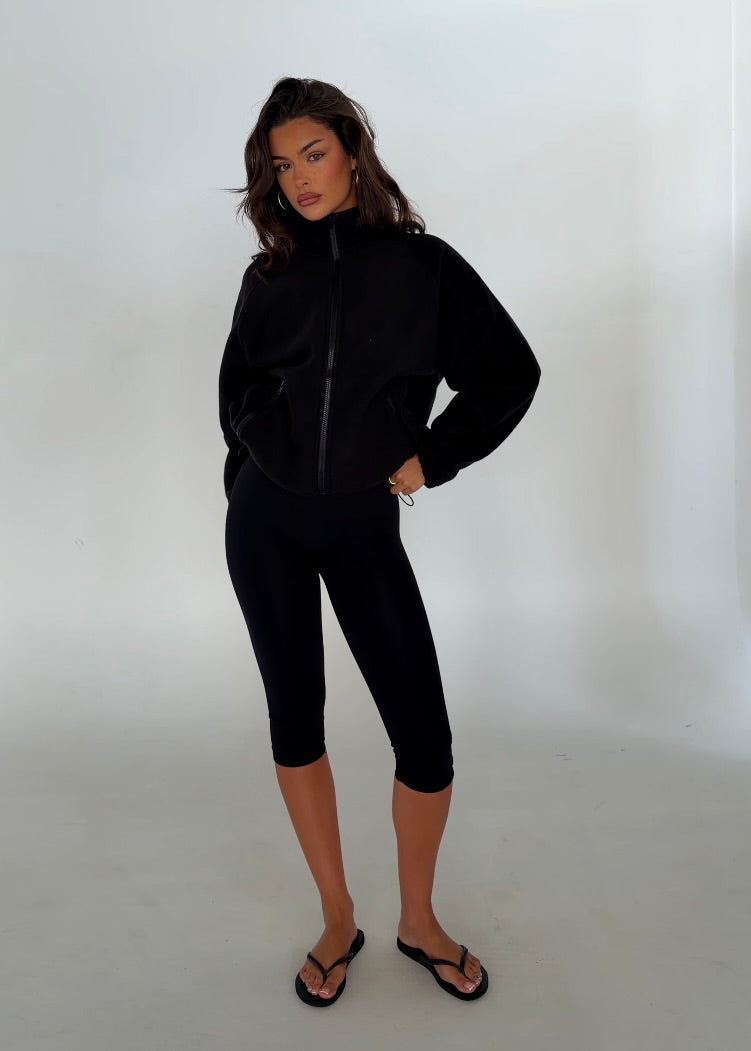 FLEECE ZIP - BLACK