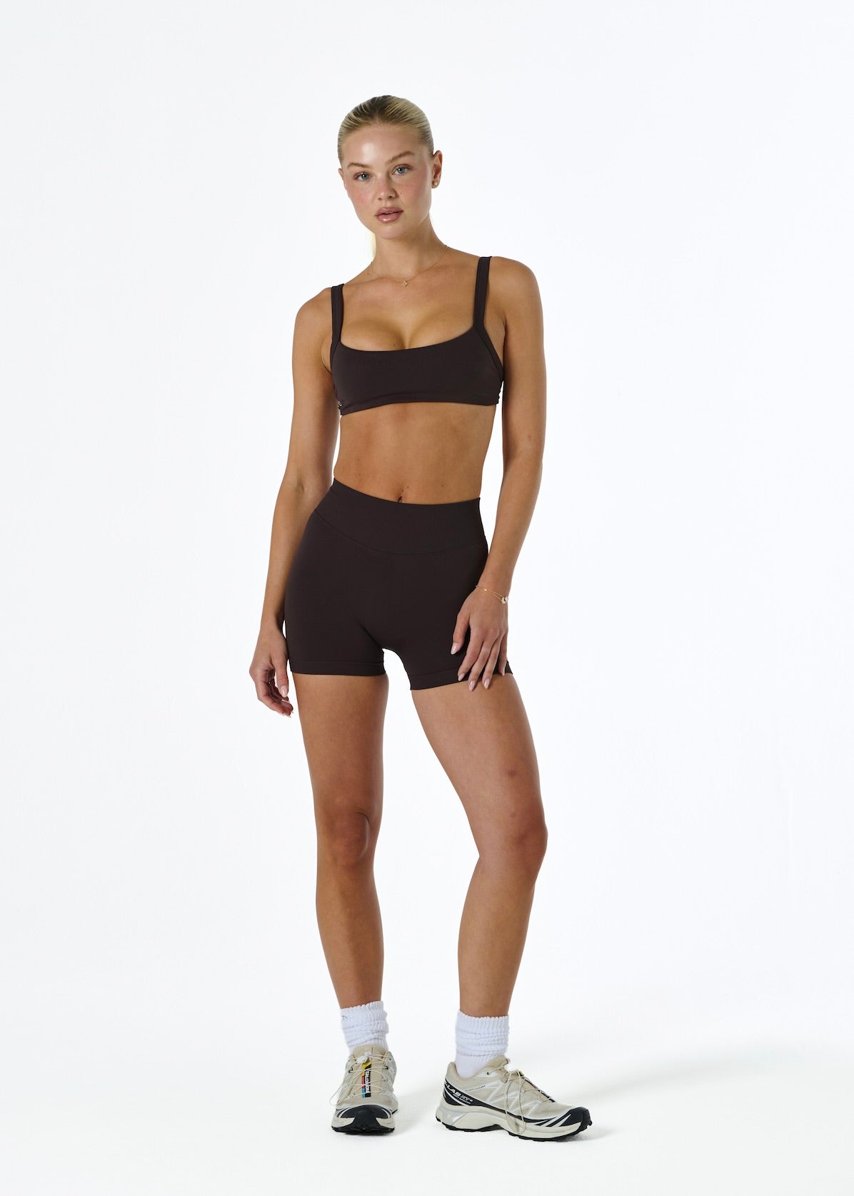 SIGNATURE STRAPPY BRA - ESPRESSO