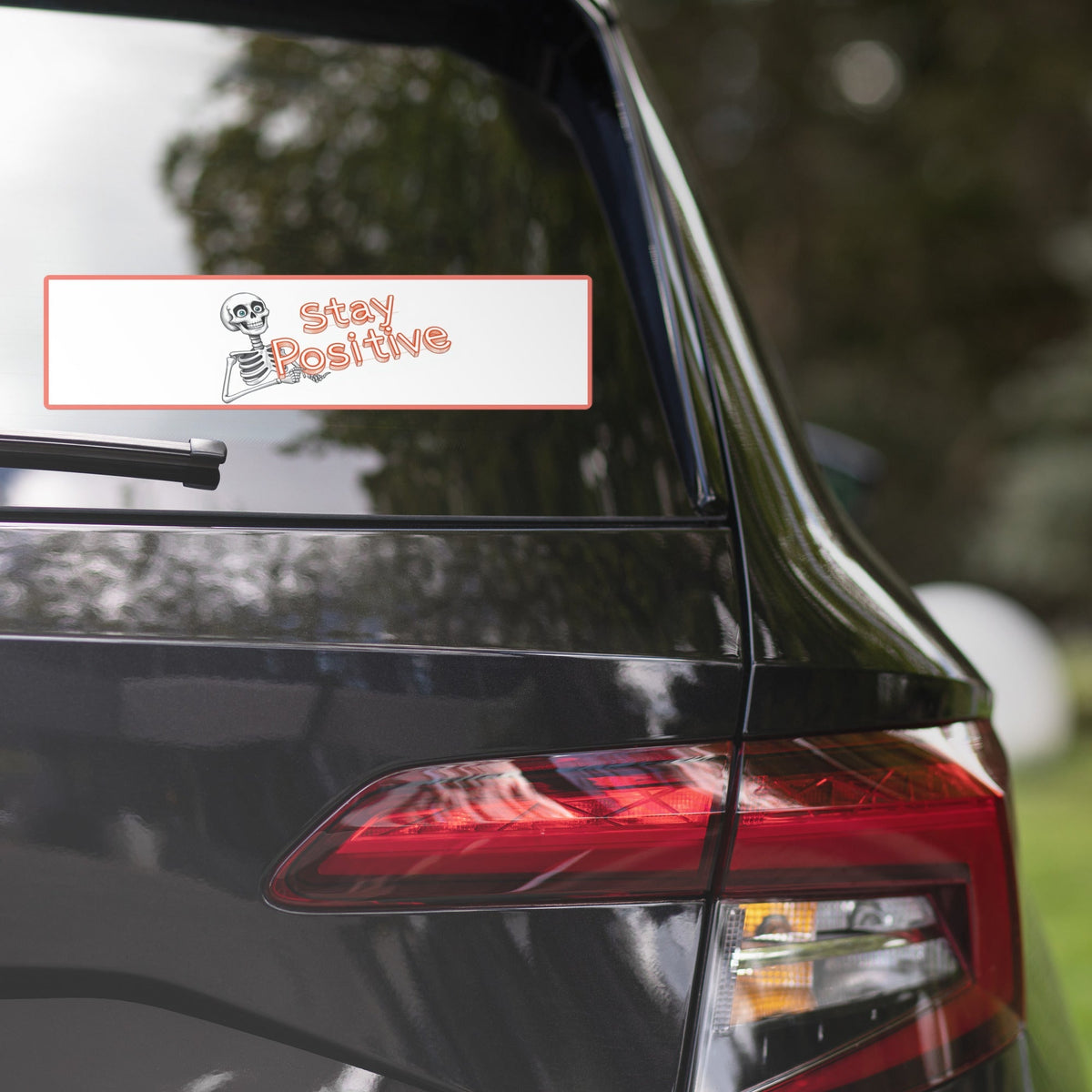 Stay Positive with Our Quirky Skeleton Sticker ¨C A Fun Reminder for Any Day
