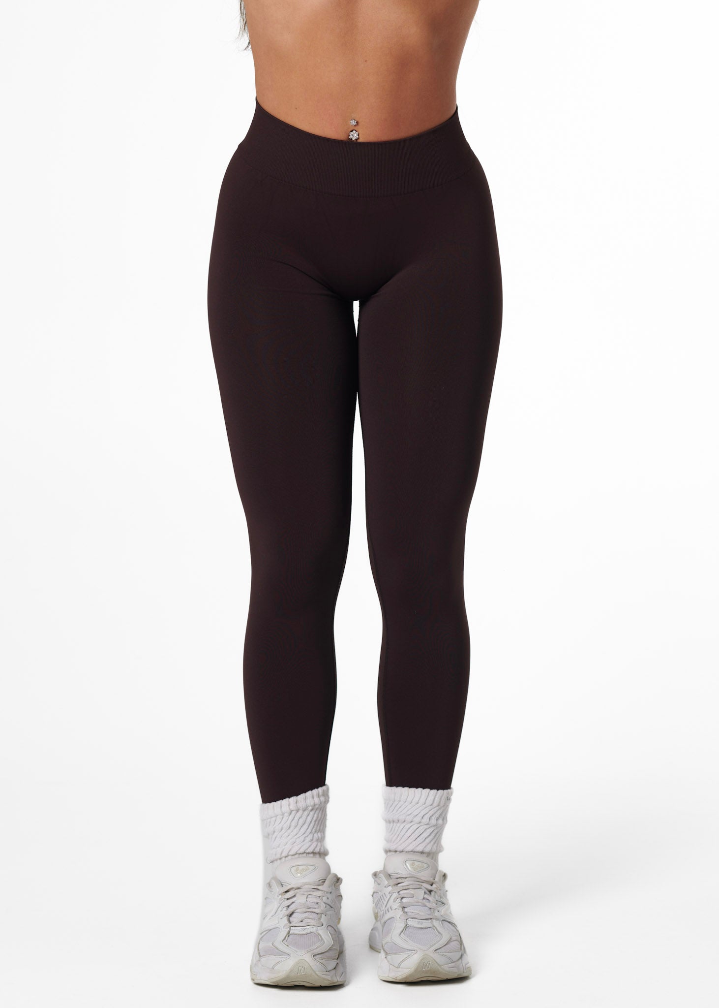SILHOUETTE SCRUNCH LEGGINGS - ESPRESSO