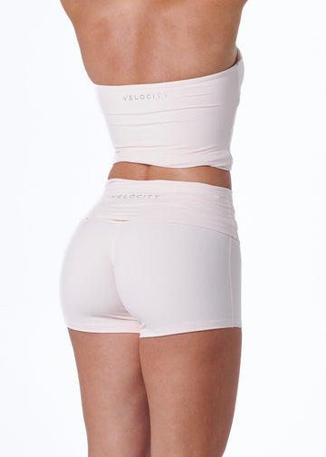 FORM FOLD OVER SHORTS - STRAWBERRY MILK