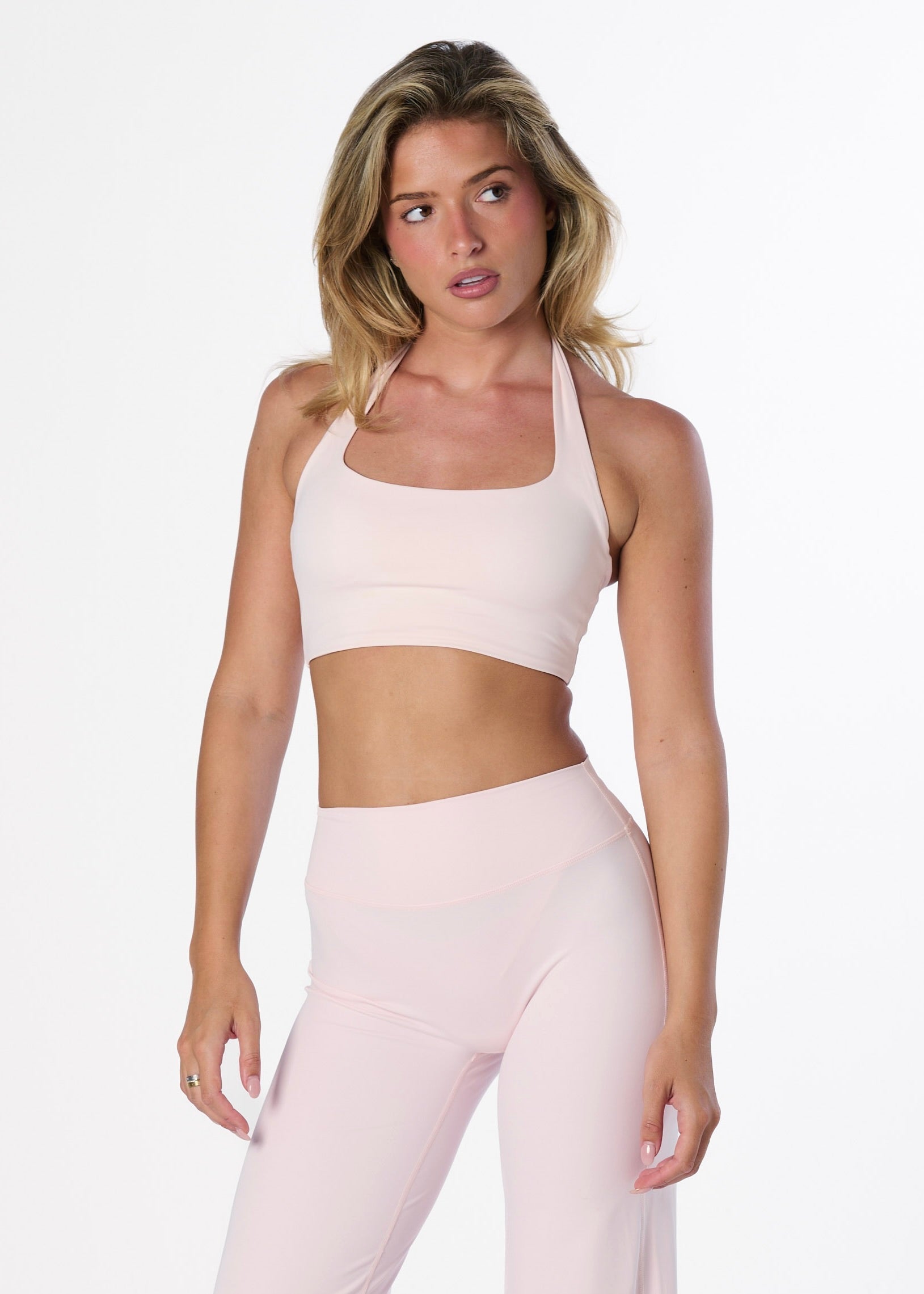SS HALTER CROP - STRAWBERRY MILK