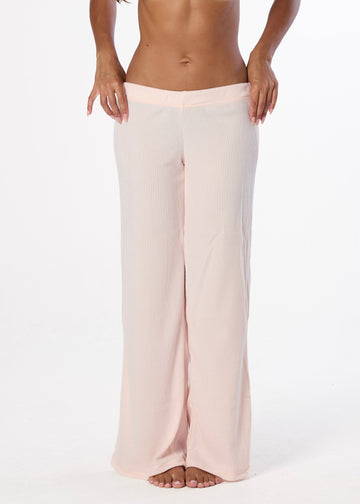 KNIT LOUNGE BOTTOMS - STRAWBERRY MILK