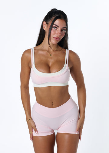 TWO TONE BRA - STRAWBERRY MILK