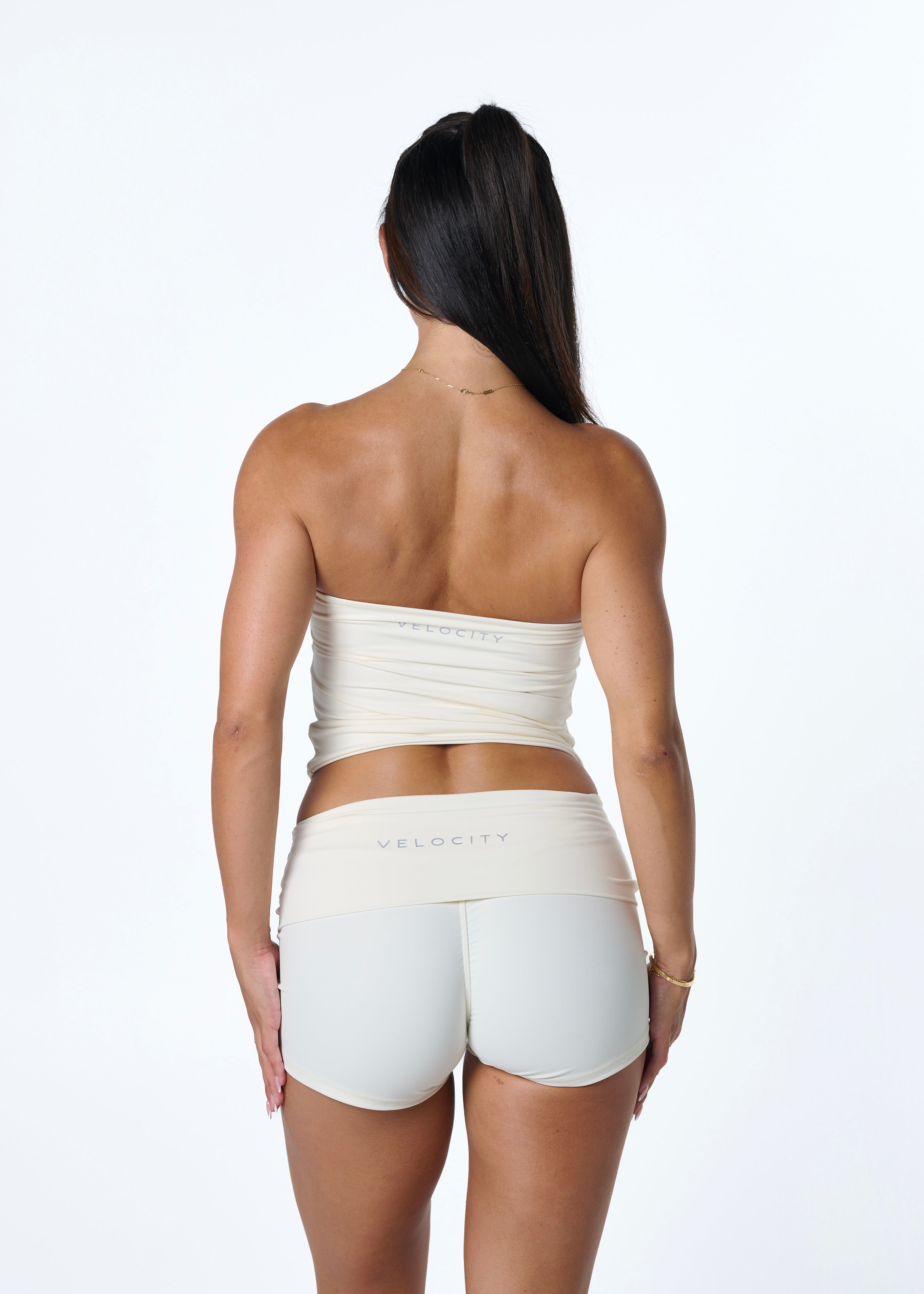 FORM FOLD OVER SHORTS - VANILLA