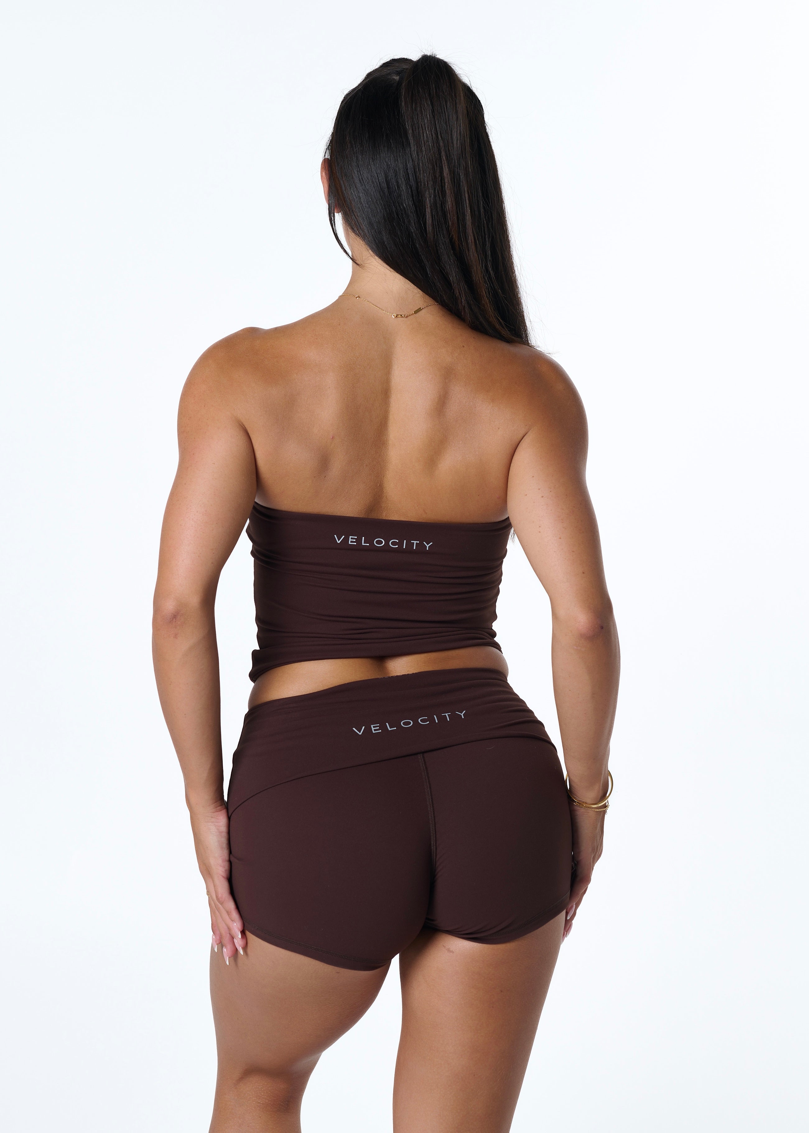 FORM FOLD OVER SHORTS - ESPRESSO