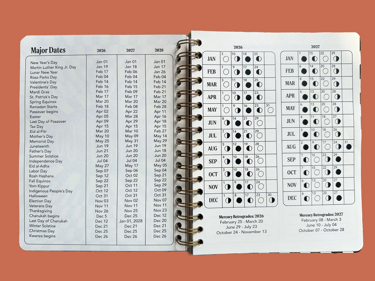 Undated Flexible Planner, Flower Power Cover