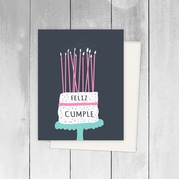 Make A Wish Spanish Birthday Card