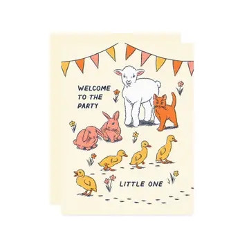 Welcome Baby Animals Card