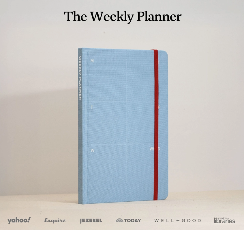 Weekly Planner Undated - Hardcover (Full Year) - Blue