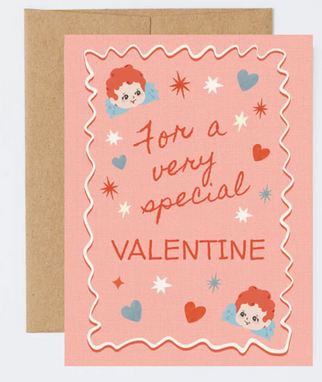 Vintage Cutie Cupid Valentine Card