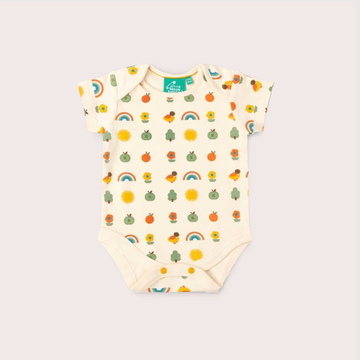 Vintage Rainbows Friends Organic Baby Bodysuit