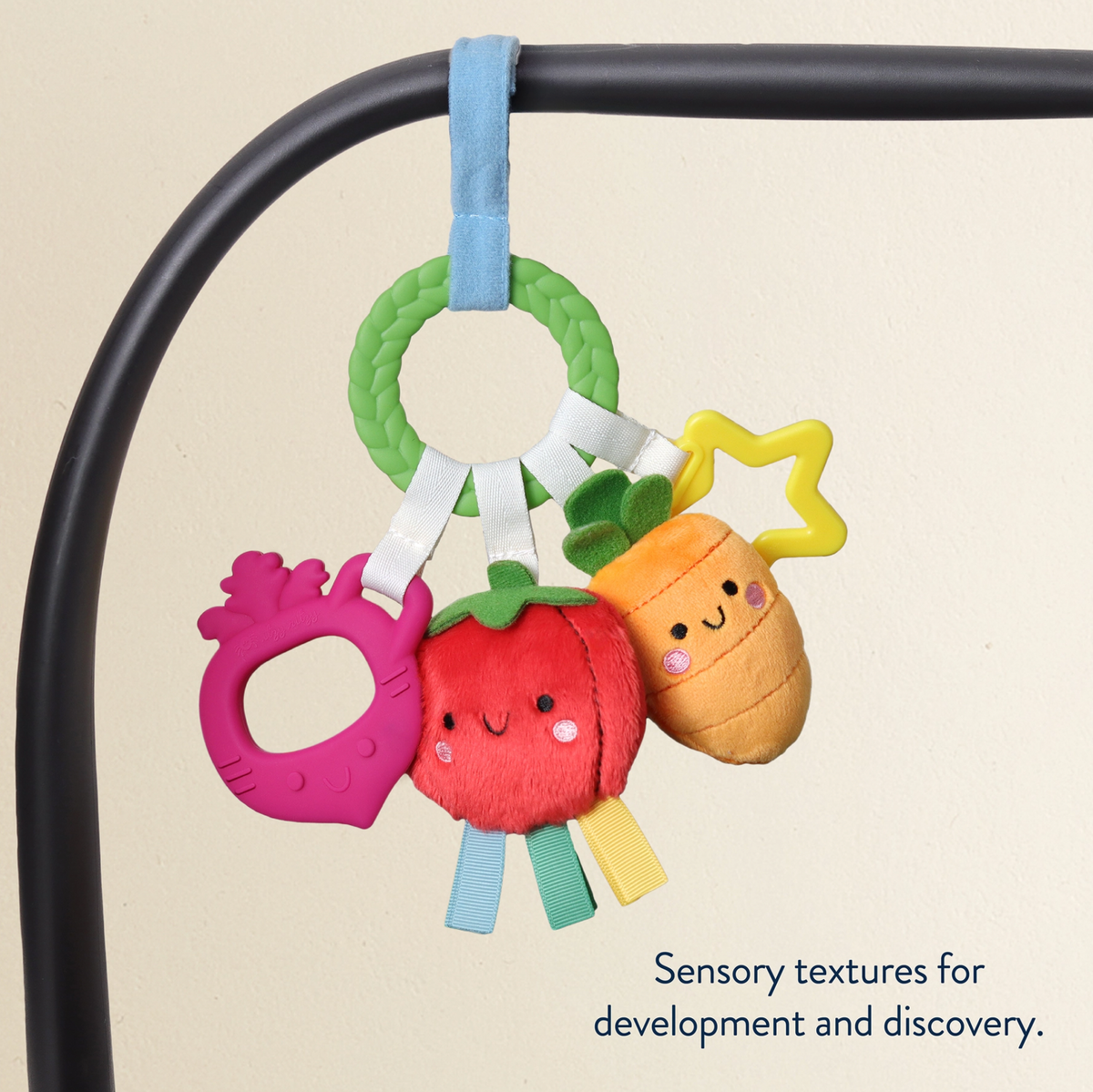 Bitzy Busy Ring? Teething Activity Toy Veggie