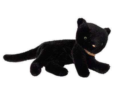 Sleeping kitten plush, Medium - Black