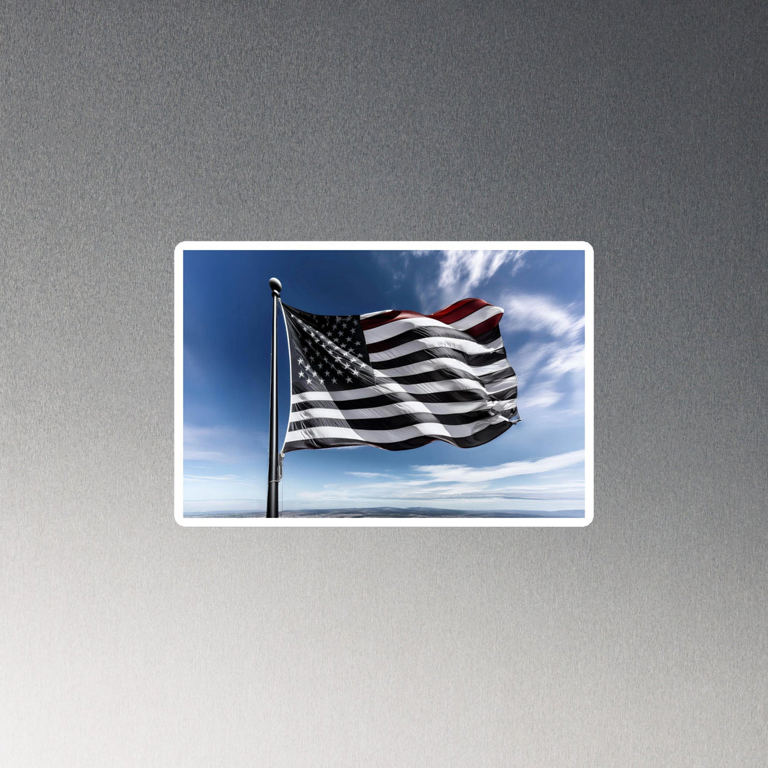 Show Your Colors in Style: The Premium Black and White 4x6 American Flag Magnet!