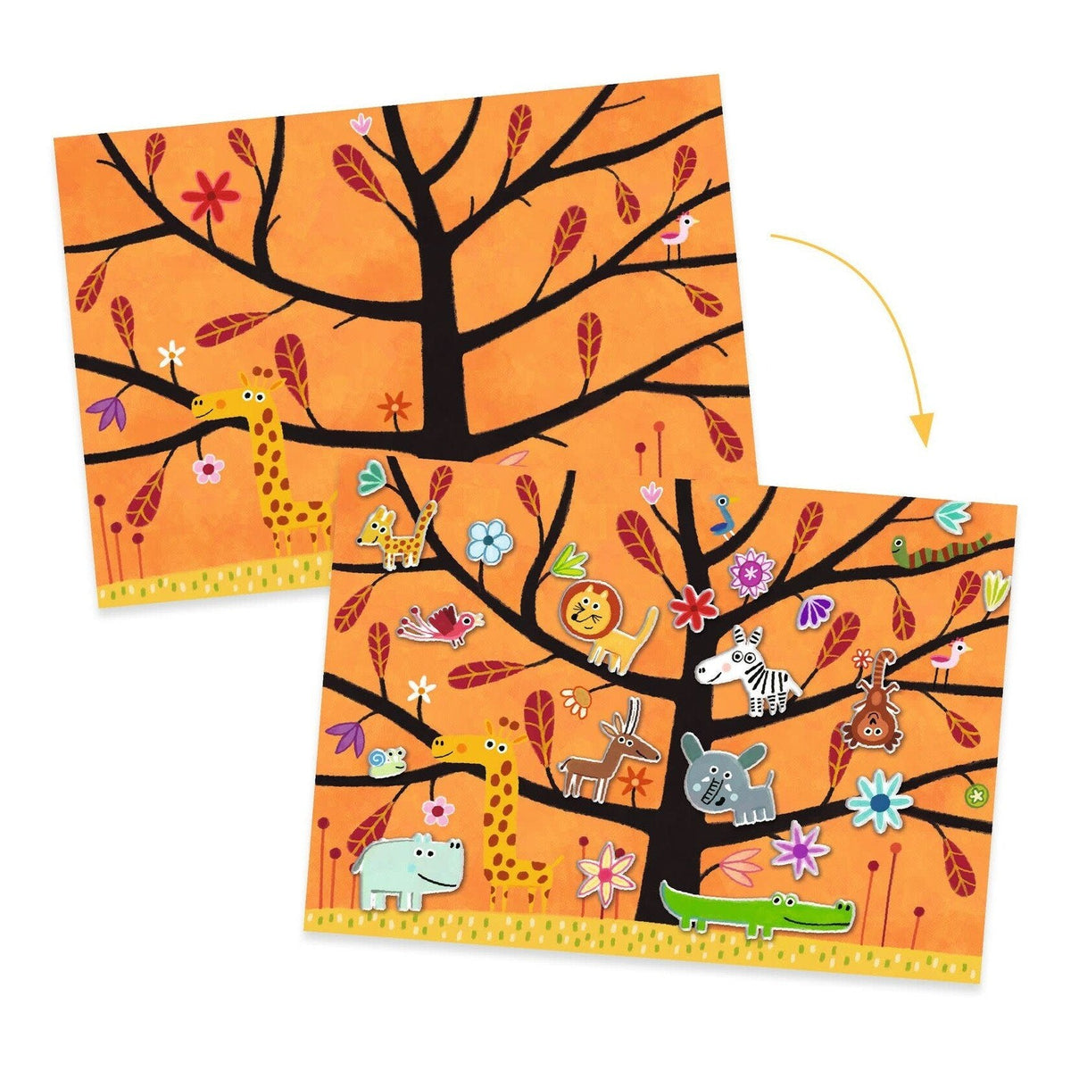 Stickers Off-Ground Reusable Sticker Set