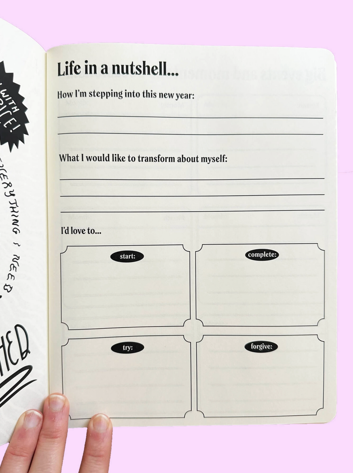 Rare Rose Month View Planner