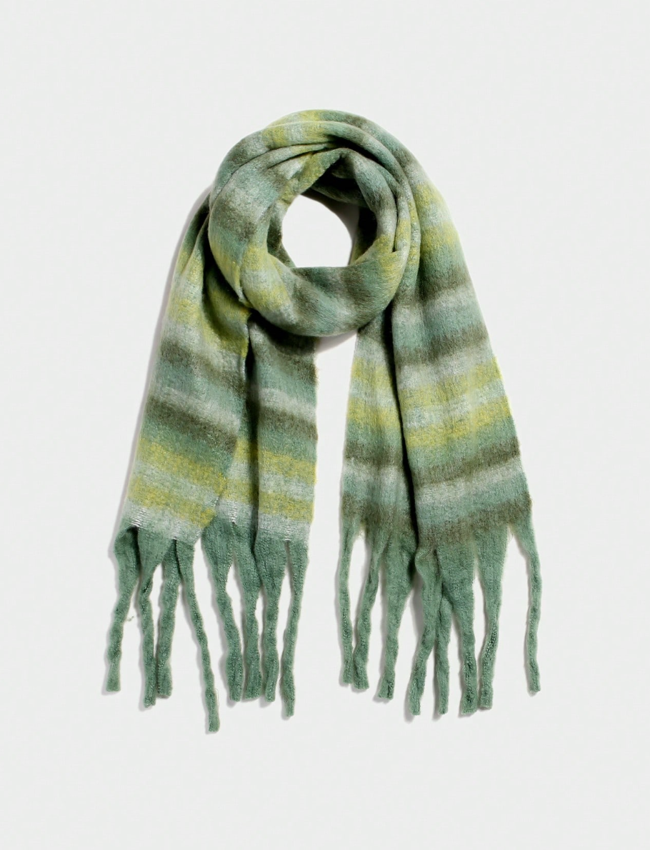 Stripe Fringe Scarf