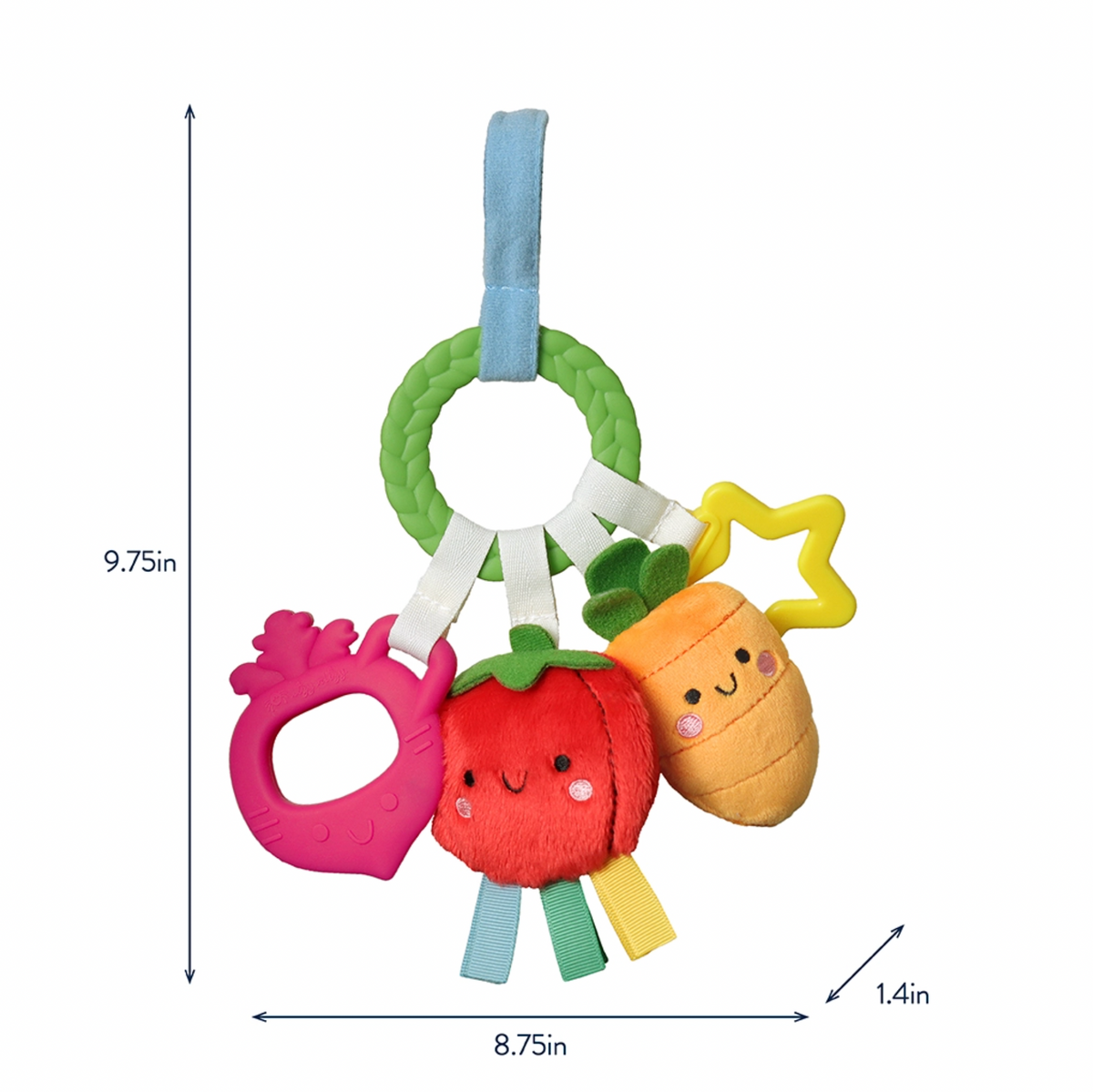 Bitzy Busy Ring? Teething Activity Toy Veggie