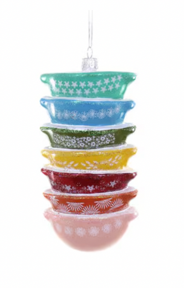 Stacked Rainbow Mixing Bowls Ornament