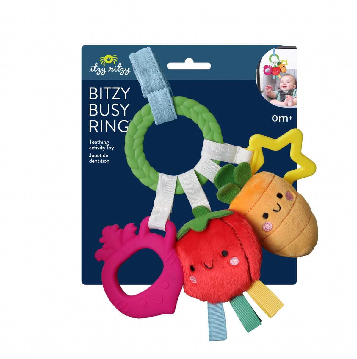 Bitzy Busy Ring? Teething Activity Toy Veggie