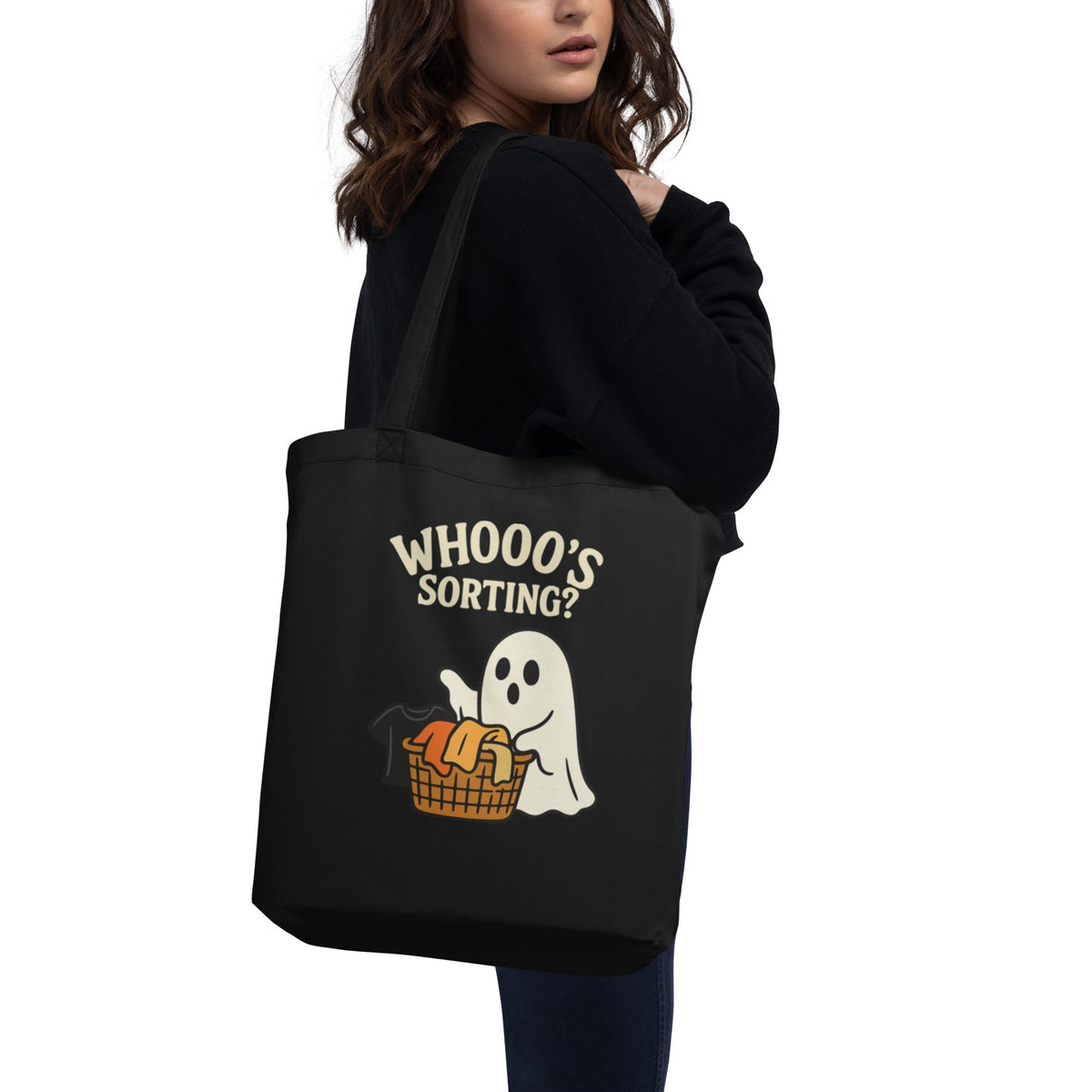 Organic Halloween Totes ¨C Whooo's Sorting Laundry?