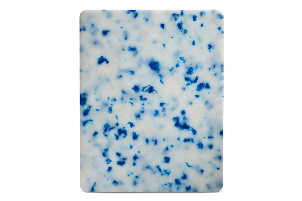 Recycled Plastic Cutting Board Blue Confetti (Medium)