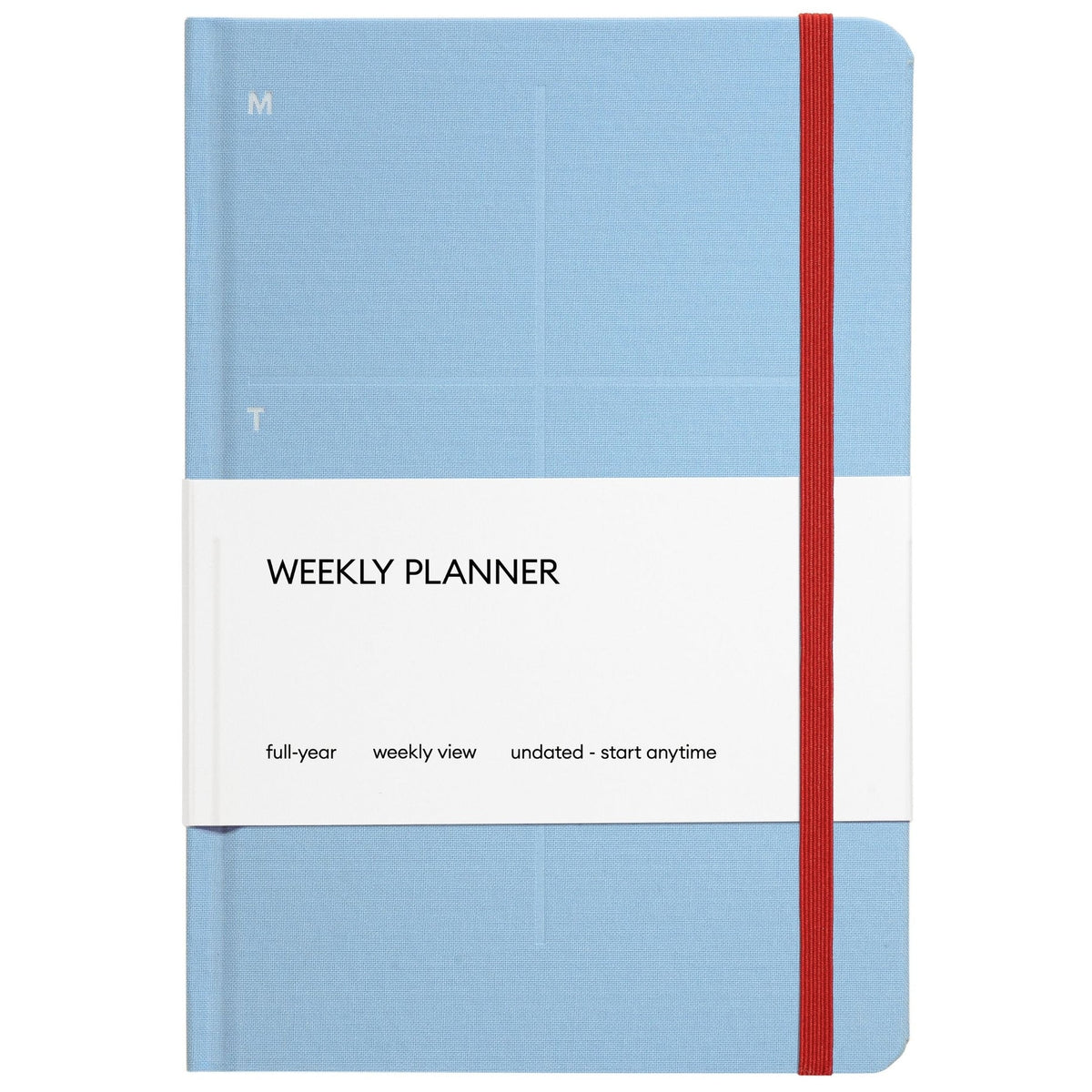 Weekly Planner Undated - Hardcover (Full Year) - Blue
