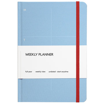 Weekly Planner Undated - Hardcover (Full Year) - Blue