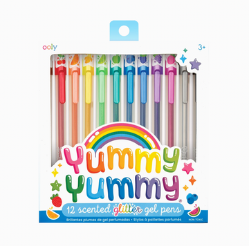 Yummy Yummy Scented Glitter Gel Pens - Set of 12