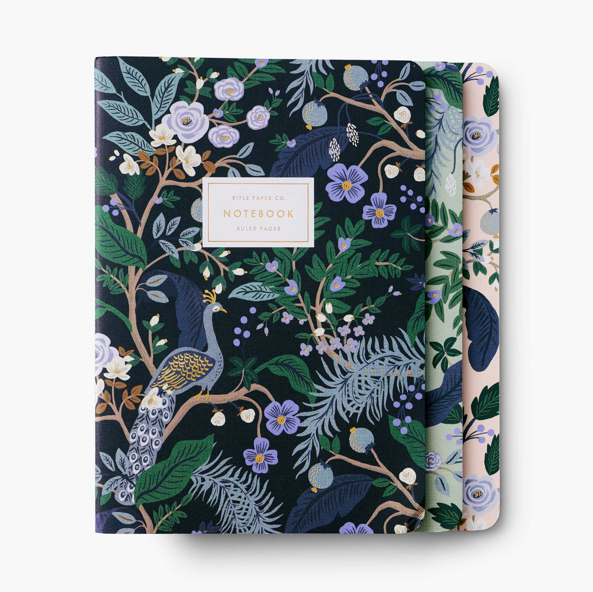 Assorted Set of 3 Peacock Notebooks