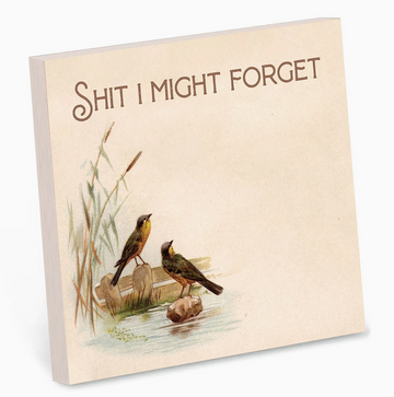 Shit I Might Forget Sticky Note Pad