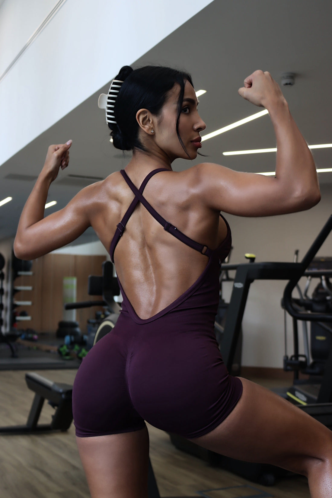 SILHOUETTE ONE PIECE - PLUM